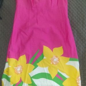 Lilly Pulitzer Franco Dress Pink/Floral Sz 8 NWT